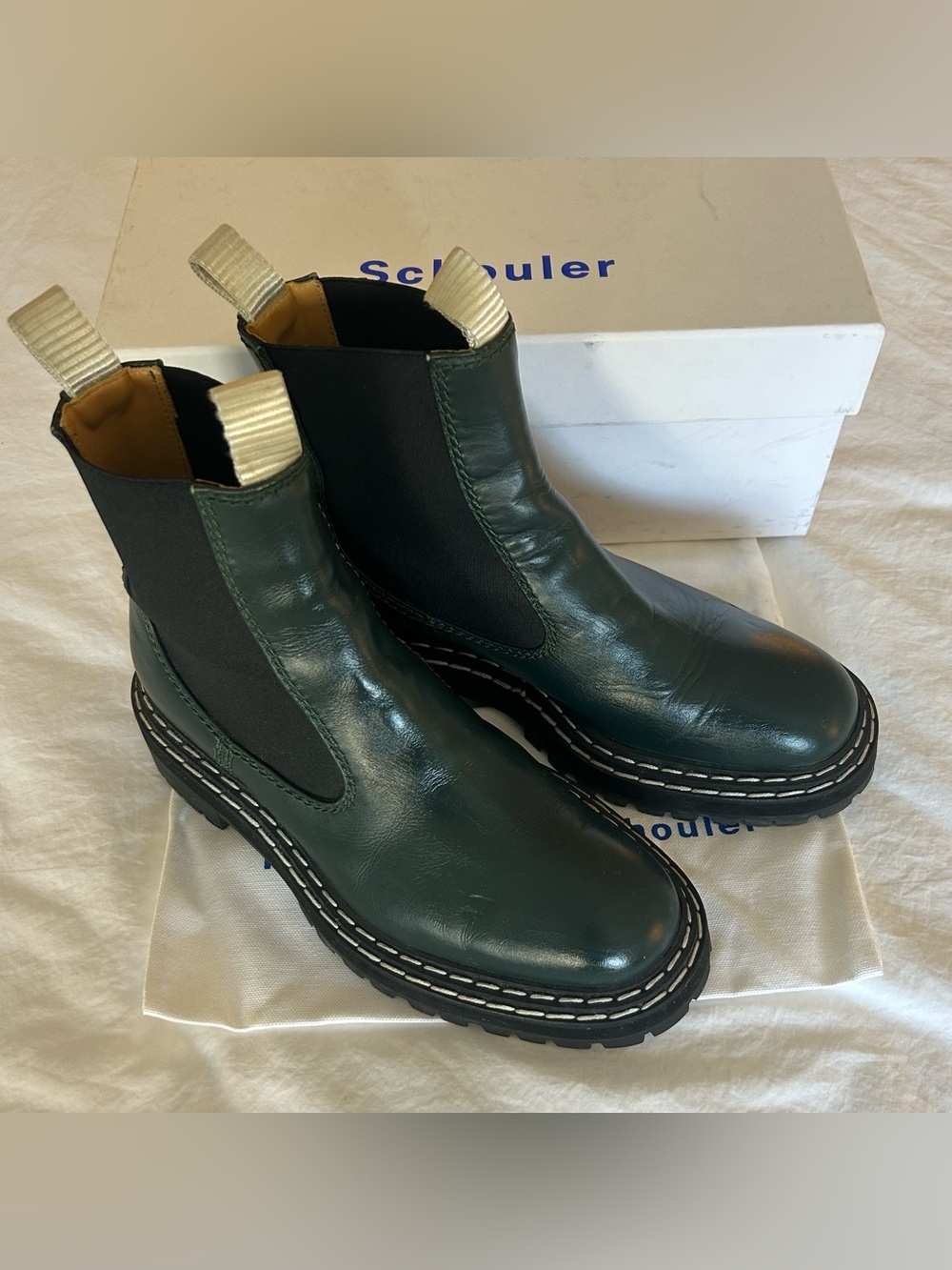 Proenza dark green boot size 39.5